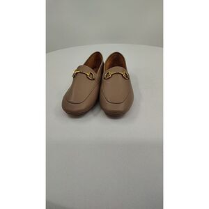 Quince Tan Loafers with Gold Accent
